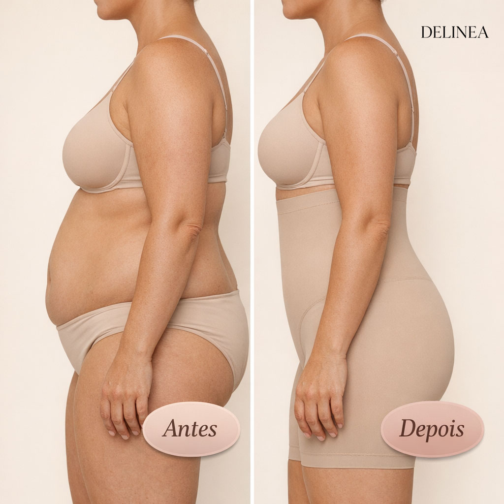 Antes e Depois — Bermuda DeLinea