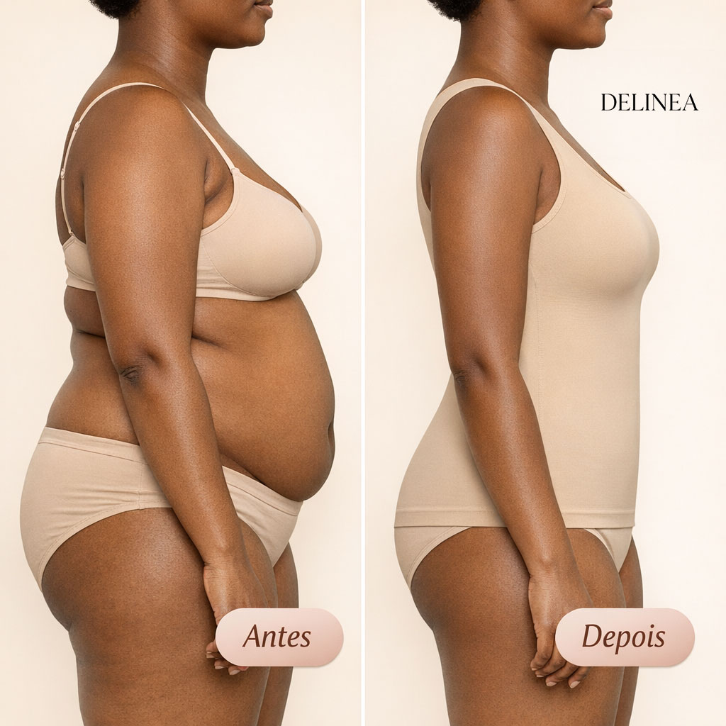 Antes e Depois — Camisete DeLinea