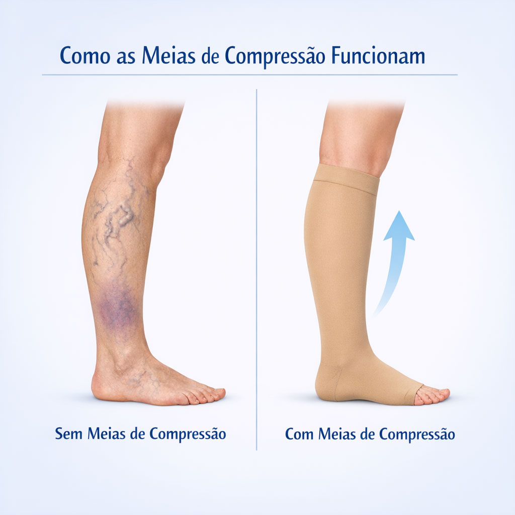 Detalhe da Meia Compressiva Fisiovital